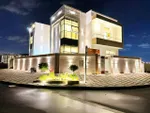 Including registration and ownership fees, with a private swimming pool, a villa for sale in Ajman, Al Amira area, two floors facing a stone corner of two streets, with the possibility of easy bank financing : Image 1