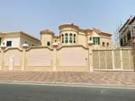 Two storey villa for rent in Ajman, Al Raqayib area
5 rooms, a majlis and a hall 
and maid's room 
With air conditioners
The house is large and has an indoor umbrella 
An area of 10 thousand feet 
Only 85000 two batches are required : Image 1