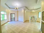 Two storey villa for rent in Ajman, Al Raqayib area
5 rooms, a majlis and a hall 
and maid's room 
With air conditioners
The house is large and has an indoor umbrella 
An area of 10 thousand feet 
Only 85000 two batches are required : Image 4
