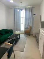 For rent in the Emirate of Ajman, Rashidiya area, City Tower Towers on Sheikh Khalifa Street, a very clean furnished room and hall with two bathrooms and a balcony. The price is 3400 without net : Image 4