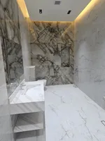 للبيع فيلا فخمة في الشارقة تقع في منطقة الحوشي تشطيبات فخمة زاوية شارعين طابقين تتكون من 6 غرف نوم ماستر + 8 حمامات + 3 صالات + مطبخين : Image 6