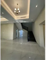 For rent a villa in Sharjah, Al-Hoshi area, new. The first resident has 5 master bedrooms, two halls, a majlis, a kitchen and a maid's room. 3 floors : Image 4