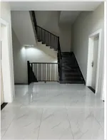 For rent a villa in Sharjah, Al-Hoshi area, new. The first resident has 5 master bedrooms, two halls, a majlis, a kitchen and a maid's room. 3 floors : Image 7