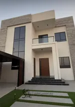 For sale a villa in the Emirate of Sharjah, Al-Hoshi area, with a modern design, completely stone, consisting of 4 master bedrooms, two halls, a kitchen ready with all the electrical appliances, a maid's room and a laundry room : Image 1