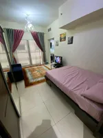 للإيجار إستوديو ببلكونة مفروش شهري في عجمان منطقة الجرف 2 مقابل سيتي سنتر عجمان أبراج الياسمين : Image 1