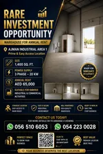 For Rent Warehouse in Ajman Industrial 2, Ajman : Image 1