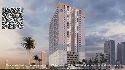 شقة للبيع في برج بلوبيل في مساكن العامرة سعر خاص مع خطة دفع مريحه بدون اي رسوم : Image