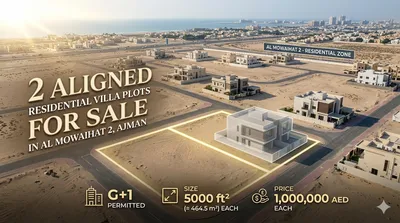 🏡 For Sale: 2 Aligned Residential Villa Plots | Mowaihat 2, Ajman : Image