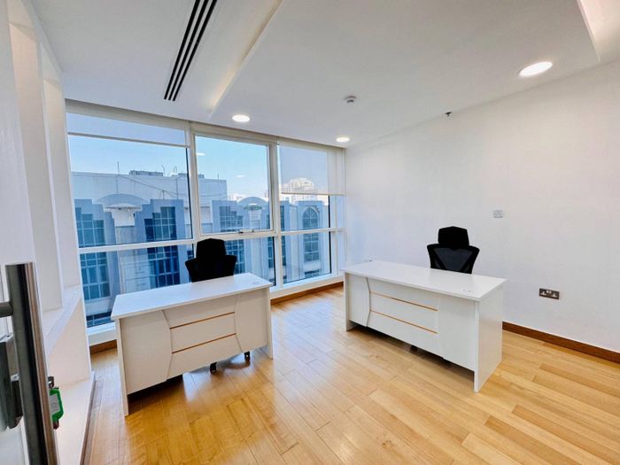 Prime Location | Furnished | Free ADDC - Hanging Garden Tower, Hamdan Street : Image 1