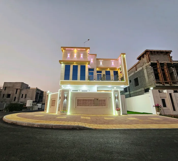 Villa for sale in Ajman, Jasmine area, two floors facing a stone corner of two streets, with the possibility of easy bank financing : Image 1