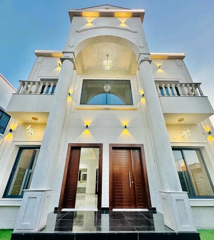 فيلا للبيع بعجمان منطقة الزاهيه طابقين وجهه حجر على شارع جار مباشرة مع امكانية التمويل البنكي الميسر : Image 1