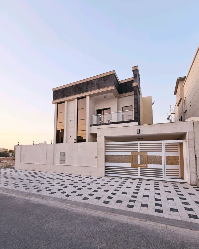 Villa for sale in Ajman, Jasmine area, two floors facing a stone directly on a neighbor street, with the possibility of easy bank financing : Image 1