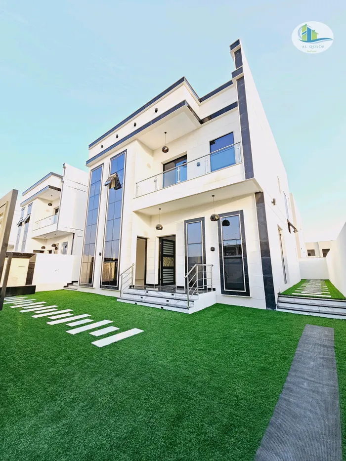 Including registration and ownership fees in Ajman, Al Helio area, two floors facing a central air conditioning stone directly on a neighbor street, with the possibility of easy bank financing : Image 1