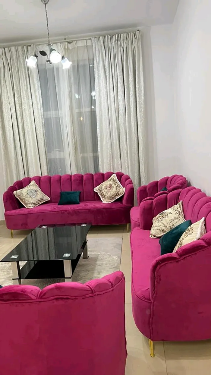 For annual rent, a furnished apartment, one room and a hall, City Towers : Image 1