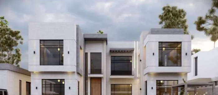 For sale a modern villa in Sharjah located in Al-Hoshi area, two floors, 5 master rooms, +3 halls+independent council+two kitchens (large outdoor kitchen+preparatory kitchens) + maid's room+driver's room+laundry room, ironing room, large swimming poo : Image 1