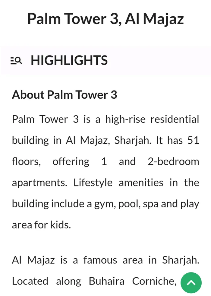 Two rooms and a hall with a balcony and a view of Al Mamzar Lake and Al Qasba Mosque : Image 1