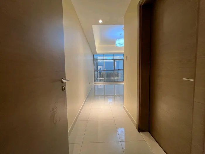 For rent an apartment in one of the most prestigious towers in Ajman, the Gulfa Tower in Ajman, Rashidiya 1, close to the clock tower. The apartment has a room and a hall, 2 bathrooms. The extension is open with a swimming pool and a gym close to all : Image 1
