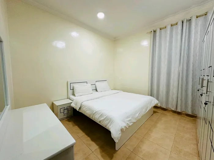 For rent a monthly furnished apartment with two rooms, a hall and two bathrooms in Ajman, Al Mowaihat 3, easy exit to Dubai and close to all services : Image 1