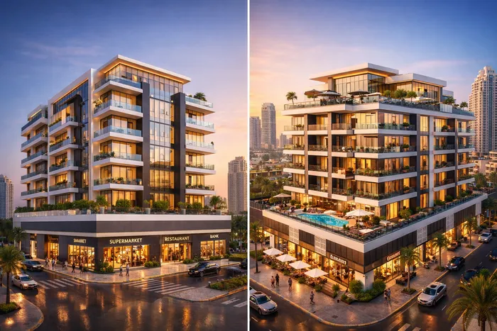 مبنى سكني فاخر جديد في JVC – موقع استثنائي وتشطيبات راقية جاهزة للتشغيل الفوري : Image 1