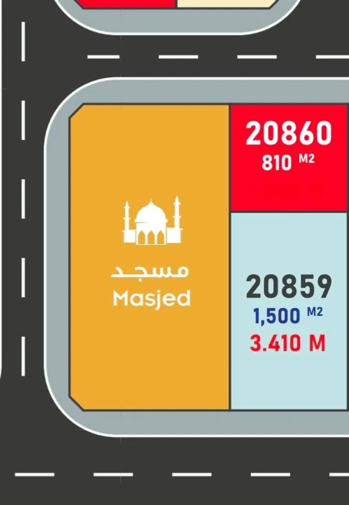 أرض صناعية للبيع بجوار المسجد : Image 1