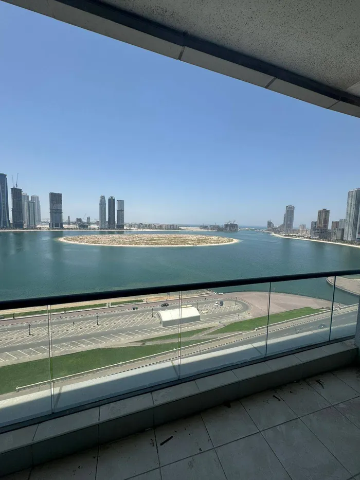 The most beautiful and elegant apartment with 3 rooms, a hall and 5 bathrooms with a sea view in Mamzar, Sharjah : Image 1